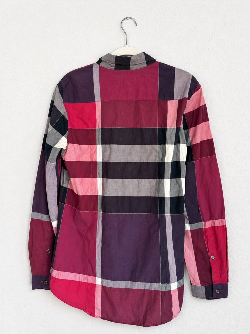 Burberry Brit Women's Red & Purple Plaid Print Button-Down
Shirt size M - Picture 2 of 4